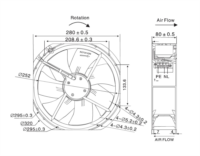UF-AM28080B23H Teknik Çizim